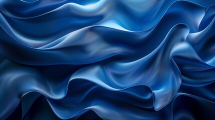 Obraz premium Fluid blue curves, modern corporate backdrop