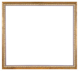 Narrow wooden picture frame on a transparent background, in PNG format.