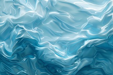 Obraz premium Abstract water surface ripple minimalist background, light blue silk cloth wallpaper
