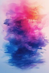 Abstract watercolor strokes in soothing pastels. AI generate illustration - obrazy, fototapety, plakaty