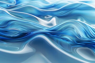 Fototapeta premium Contemporary blue wave design, sleek abstract background