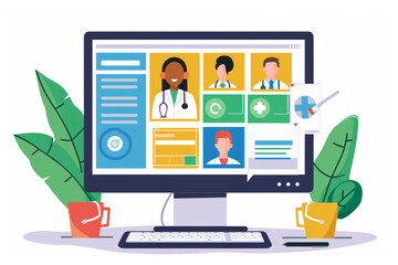 Online Medical Consultation Concept Illustration