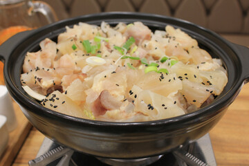 boiled pork on a plate