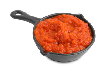 Fresh marinade in sauce pan isolated on white
