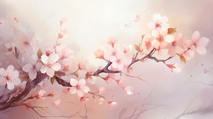 Fototapeta premium watercolor flower background Created with Generative AI technology.