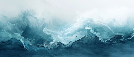 Aqua wave whisper, subtle design for official documents - obrazy, fototapety, plakaty