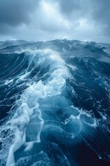 Sea waves. The raging ocean. World Oceans Day