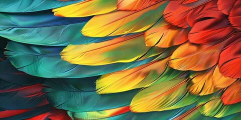 Vibrant Macaw Feather Detail