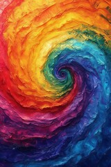 Vibrant and dynamic swirls of color. AI generate illustration