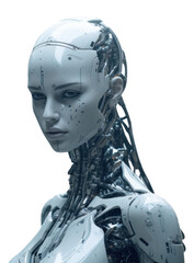 PNG Humanoid futuristic technology portrait. AI generated Image by rawpixel.