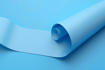 A blue roll of paper is shown with a blue background