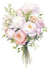 PNG  Wedding flower bouquet plant rose white background
