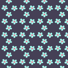 Ditsy print. Seamless  vector floral pattern with small flowers. Elegant Colorful floral pattern for background, texture, fabric, wallpaper, wrapping paper, textile, clothing, print or others.