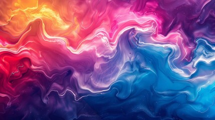 Fototapeta na wymiar Colorful Liquid Waves Background