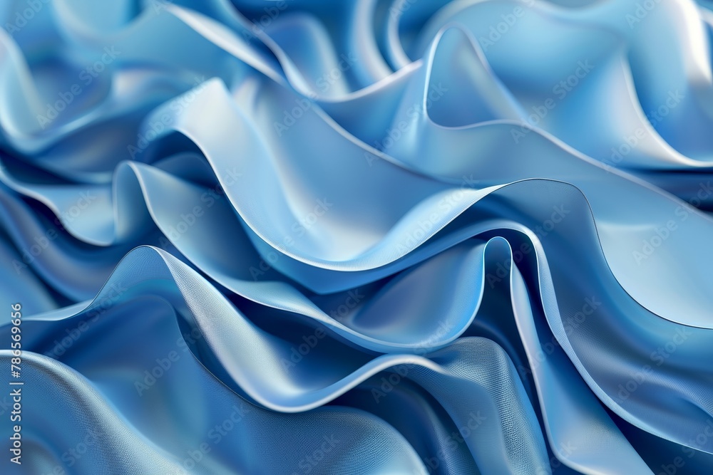 Canvas Prints the image is of a blue fabric with a wave pattern