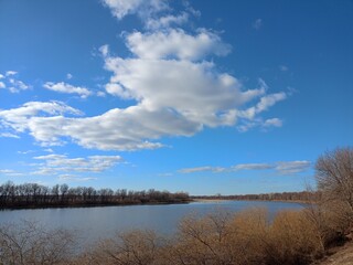 clouds over the river