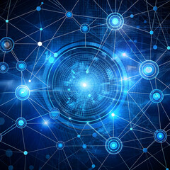 Obraz premium technology network background