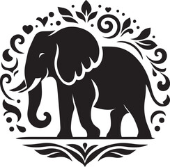elephant silhouette vector
