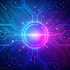 Obraz premium blue and purple technology background circ