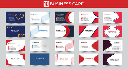 Fototapeta na wymiar Professional business card template Modern and clean business card template
