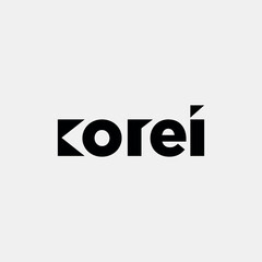 Vector korei text logo design