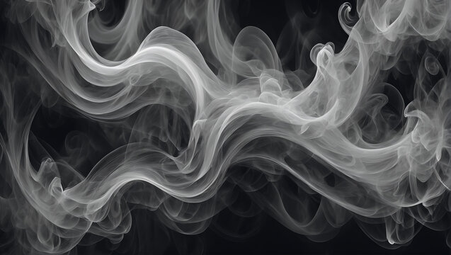 A wallpaper with abstract smoke art patterns in monochromatic tones like grayscale, showcasing ethereal wisps and swirls that evoke a sense of mystery and intrigue ULTRA HD 8K