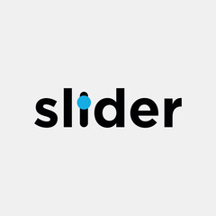 Vector slider text logo design