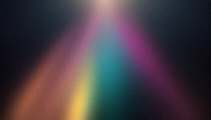 Textured, grainy image showcasing a soft focus rainbow spectrum of light