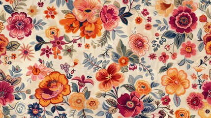 Elegant floral motif for backgrounds