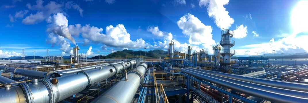 Pipeline systems for industrial gas and oil refinement