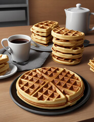waffle with coffee jpg file
