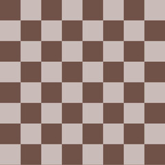 popular checker brown chess square abstract background. Chessboard seamless pattern