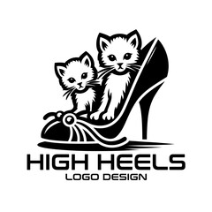 High Heels Vector Logo Design