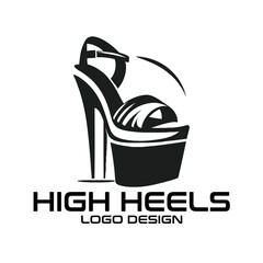 High Heels Vector Logo Design