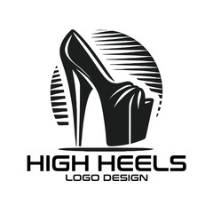 High Heels Vector Logo Design