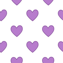 Heart seamless pattern. Simple repeating texture with hearts.