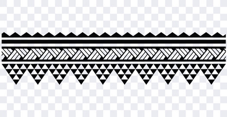 Polynesian tattoo tribal band design. Samoan tattoo tribal border. - obrazy, fototapety, plakaty