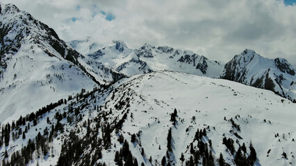 Snow Alp mountain range landscape - 786587088