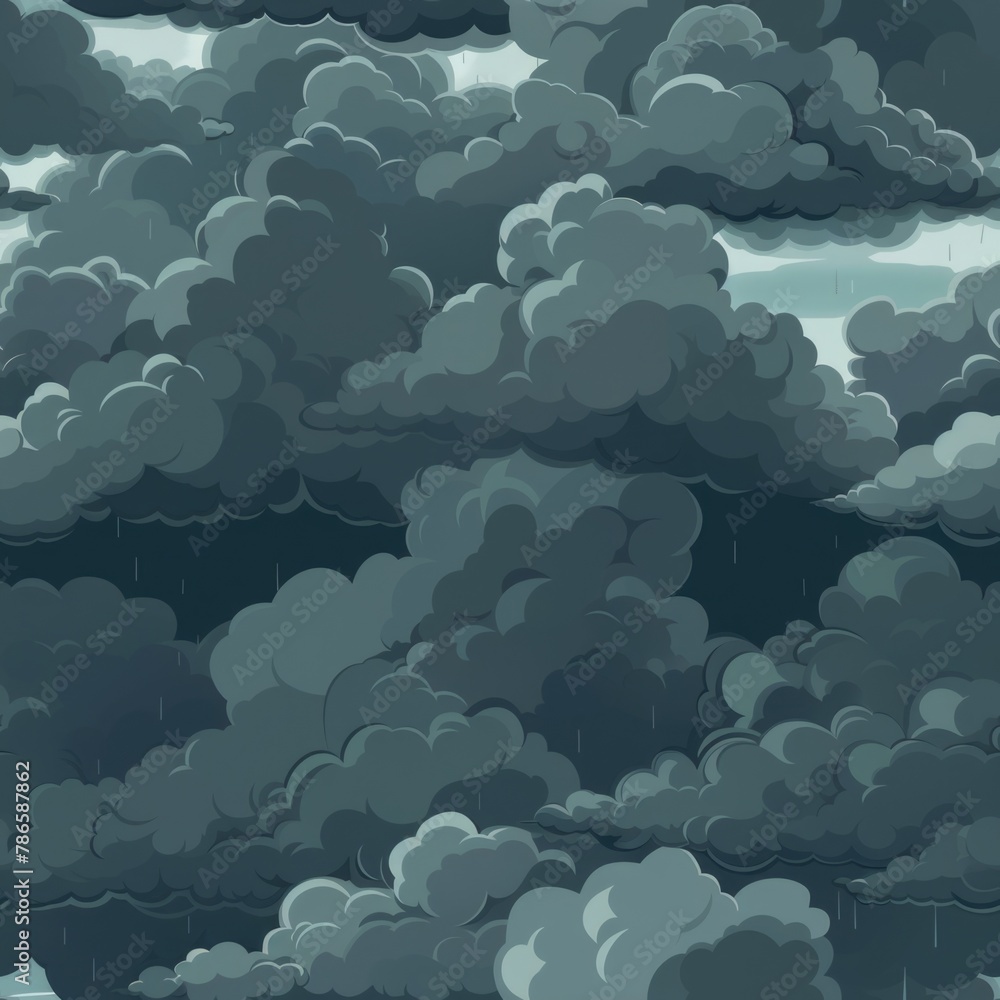 Aufkleber A beautiful view of fluffy clouds in the sky. Suitable for various projects