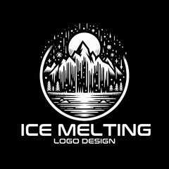 Ice Melting Vector Logo Design