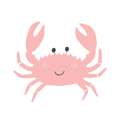 Hand drawn crab. Vector doodle cartoon sea life for your design.