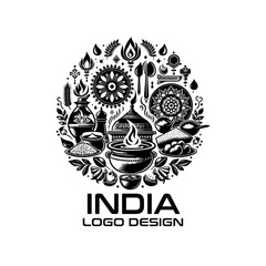 Obraz premium India Vector Logo Design