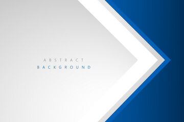 Blue arrow modern background with white space for text and message. template design	