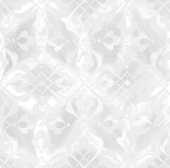 Floral arabesque line seamless pattern. Flourish fabric texture. Ornamental floral garden retro background.