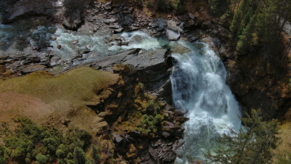Krimml Waterfalls in Austrian Alps - 786591884