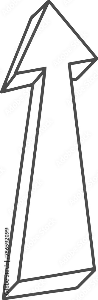 Poster hand drawn doodle arrow. pencil line sketch. curve design element. outline sign of cursor. graphic v
