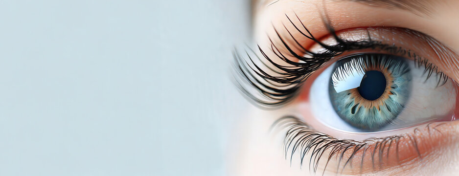 Close-up of a human eye, showcasing the intricacy of the iris. The macro shot reveals the eye's stunning detail, reflecting the complexity and beauty of human vision.