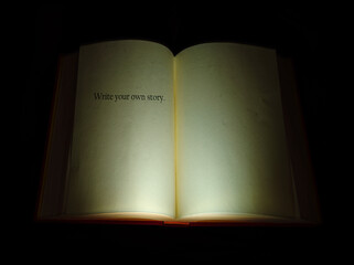 Open book with Write Your Own Story text - 786592864