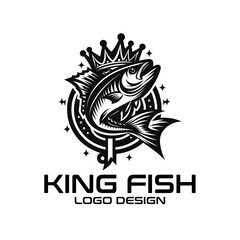King Fish Vector Logo Design