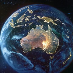 Interconnected Planet: Australia Seen Through Satellite Network